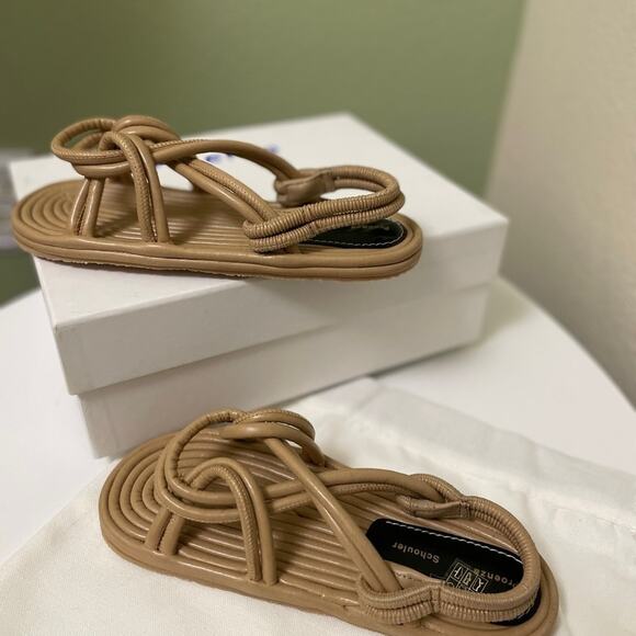 NWT Women’s Proenza Schouler Fabri Cable Sandal Flat Khaky Beige Sz US 7 EU 37 - Picture 7 of 15